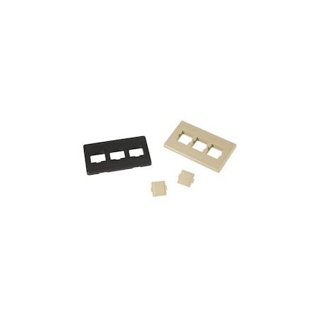 Commscope 3-PORT FACEPLATE FOR STEELCASE, FURNITURE FOR M-SERIES OUTLETS M13C-003
